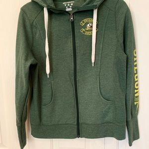 Green Zip-Up Hoodie - University of Oregon
